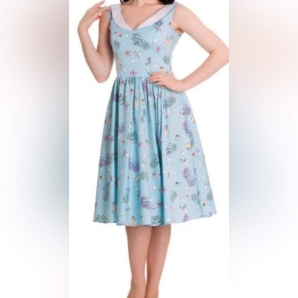 Hell Bunny Light Blue Under The Sea Dress